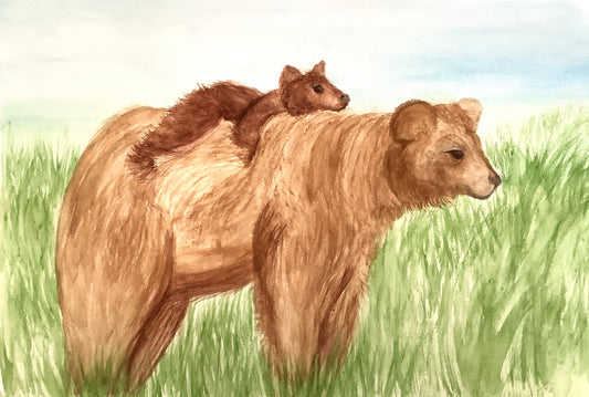 Mumma and Baby Brown Bears