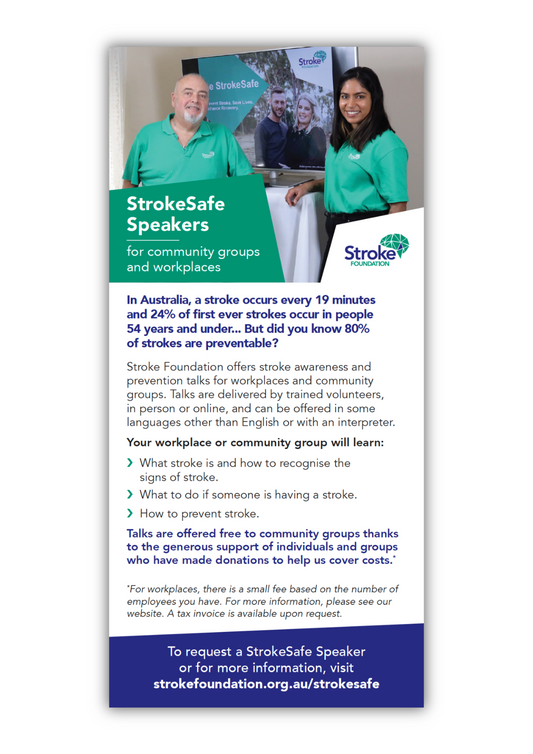 StrokeSafe Talks Promotional Flyer (pack of 50)