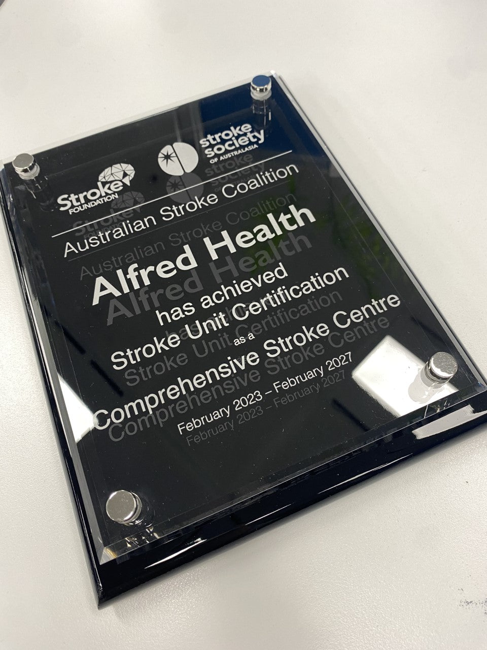 ASC Stroke Unit Certification Plaque