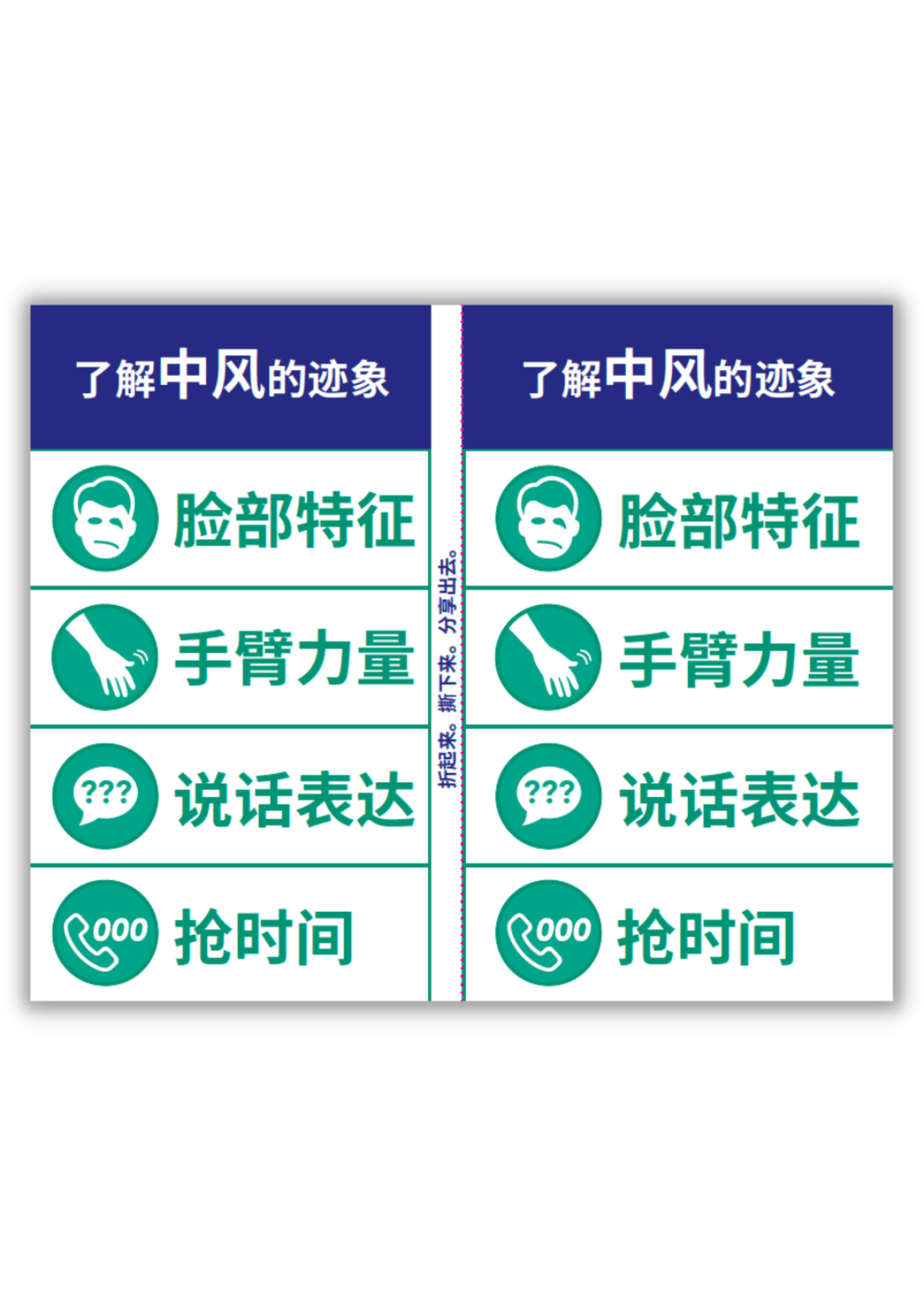 F.A.S.T. wallet cards - 简体中文 (Chinese Simplified) version