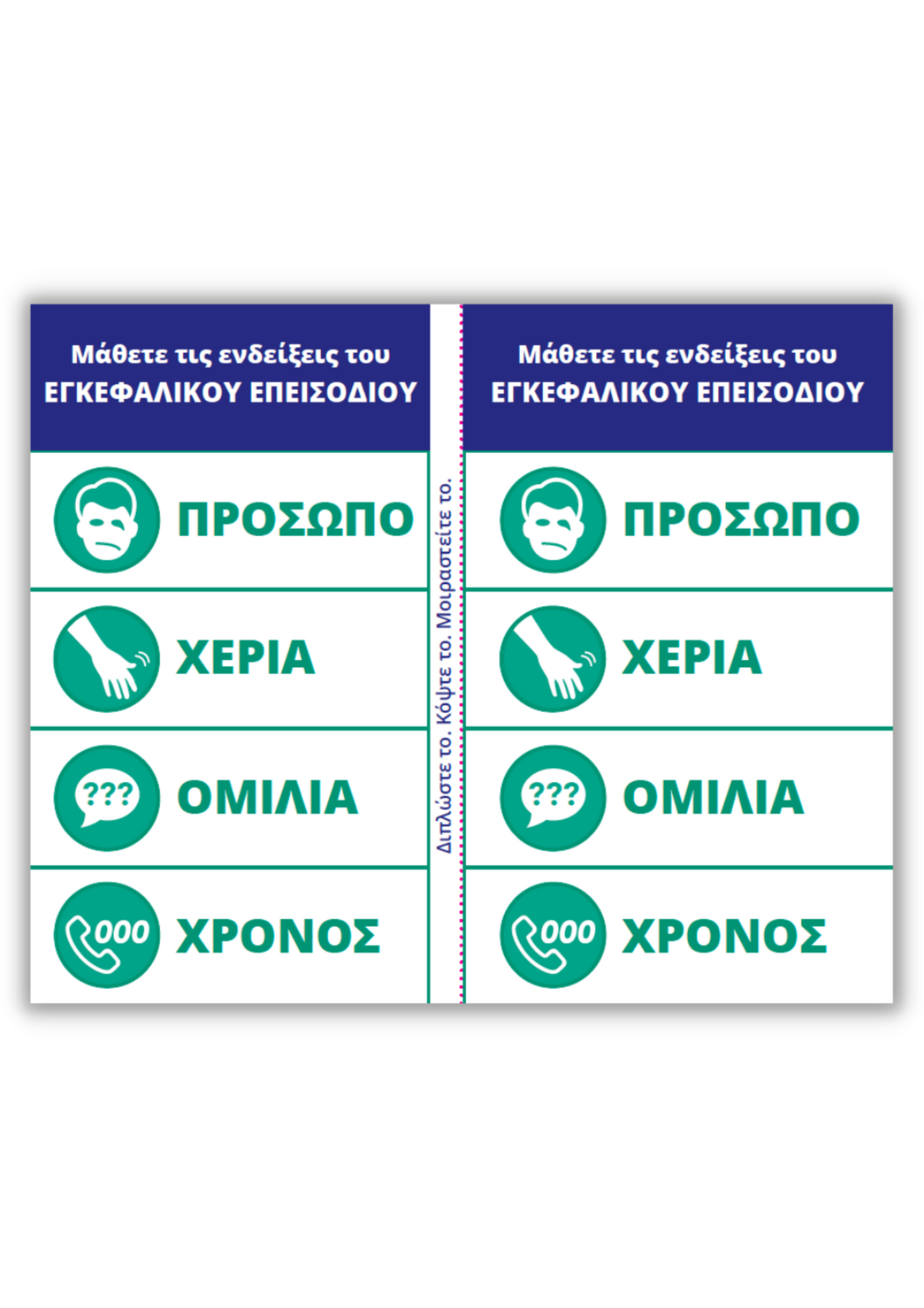 F.A.S.T. wallet cards - Ελληνικά (Greek) version