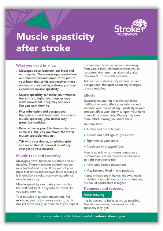 Fact Sheet – Muscle spasticity after Stroke