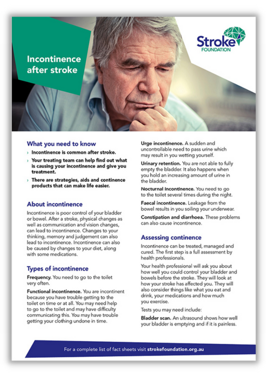 Fact sheet - Incontinence after stroke