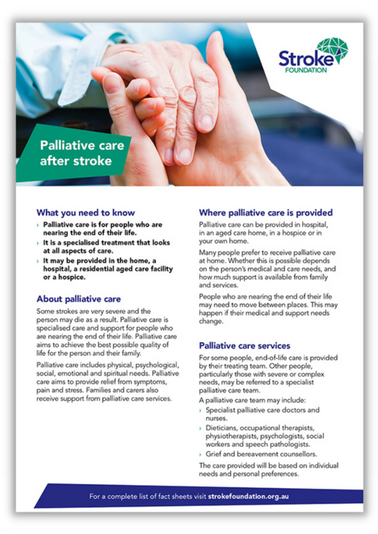 Fact sheet - Palliative care after stroke