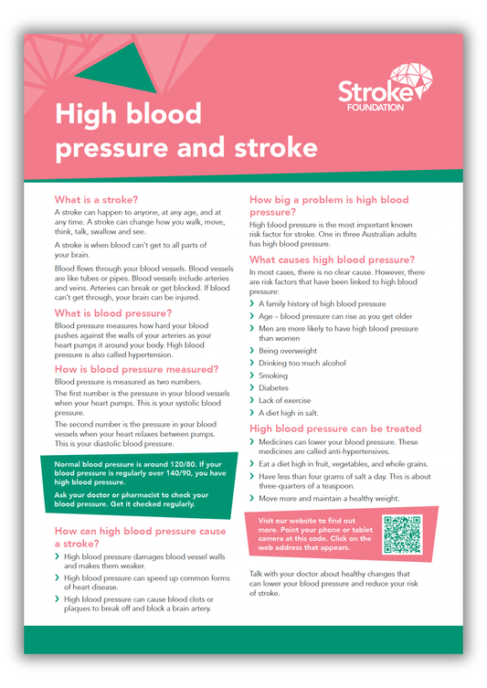 Fact sheet - High blood pressure and stroke