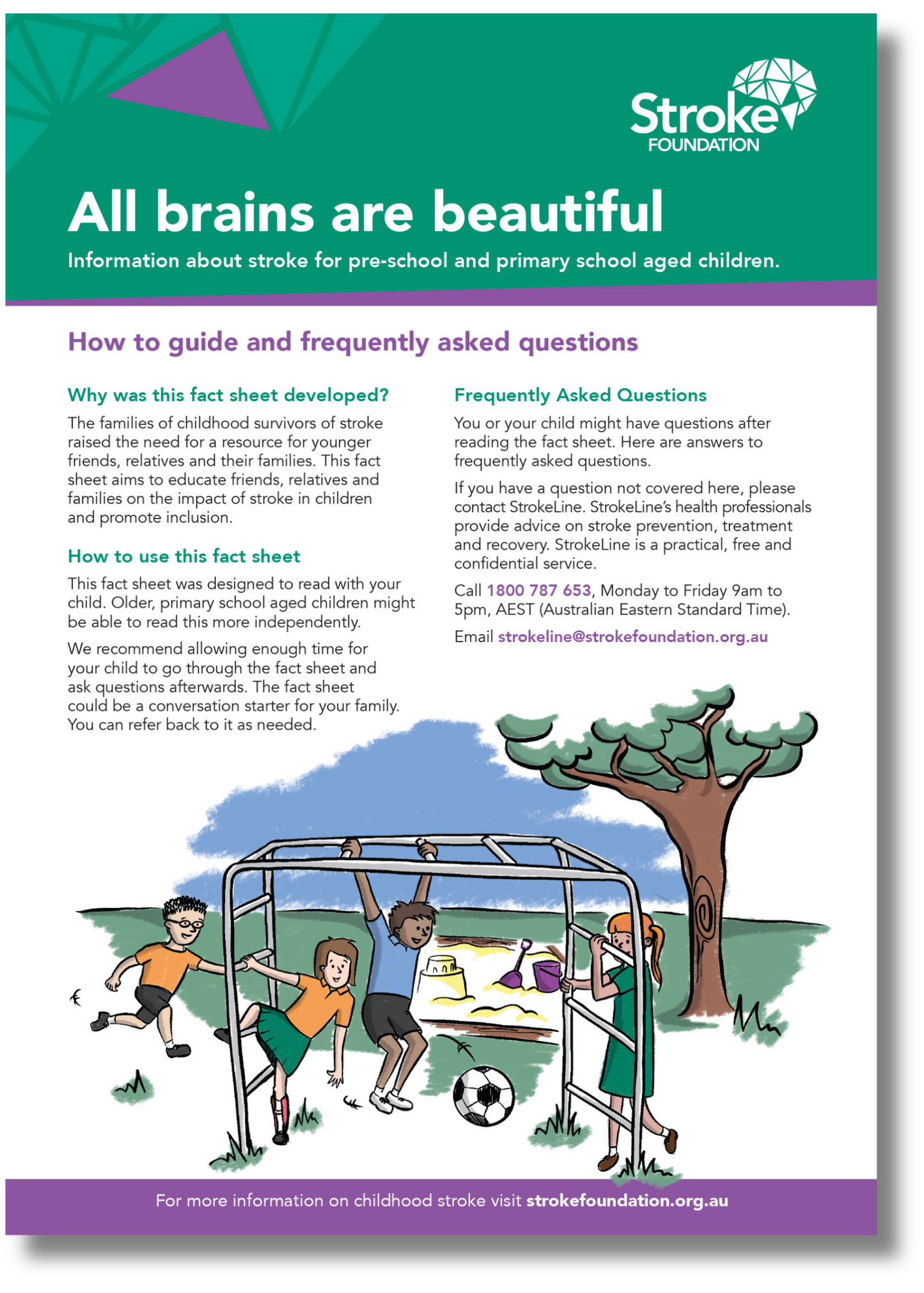 'All brains are beautiful' - Fact Sheet and Brochure