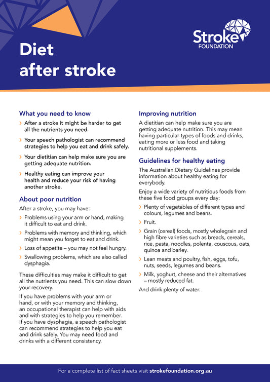 Fact sheet - Diet after stroke