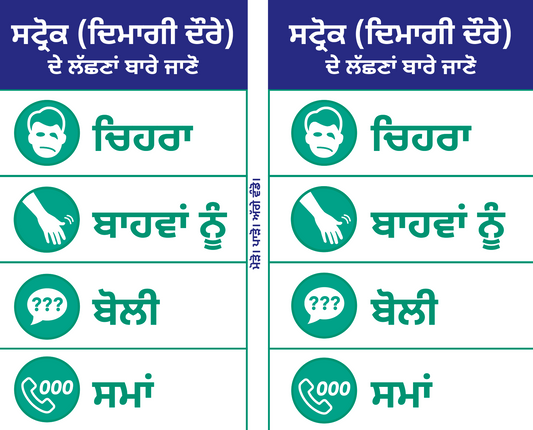 F.A.S.T. wallet cards - ਪੰਜਾਬੀ (Punjabi)