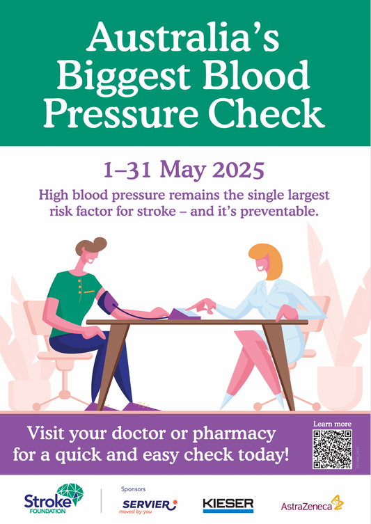 Australia's Biggest Blood Pressure Check Poster A2