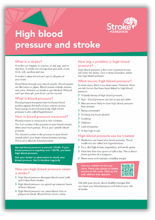 Fact sheet - High blood pressure and stroke