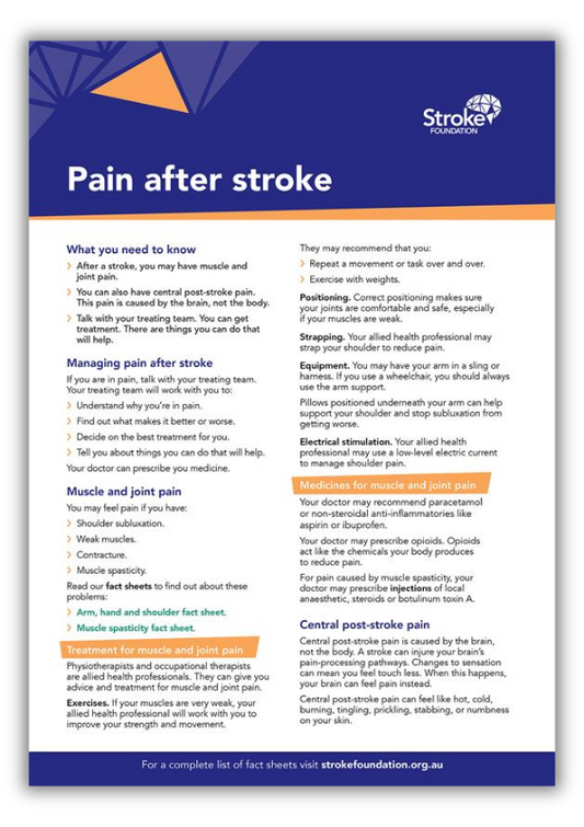 Fact sheet - Pain after stroke