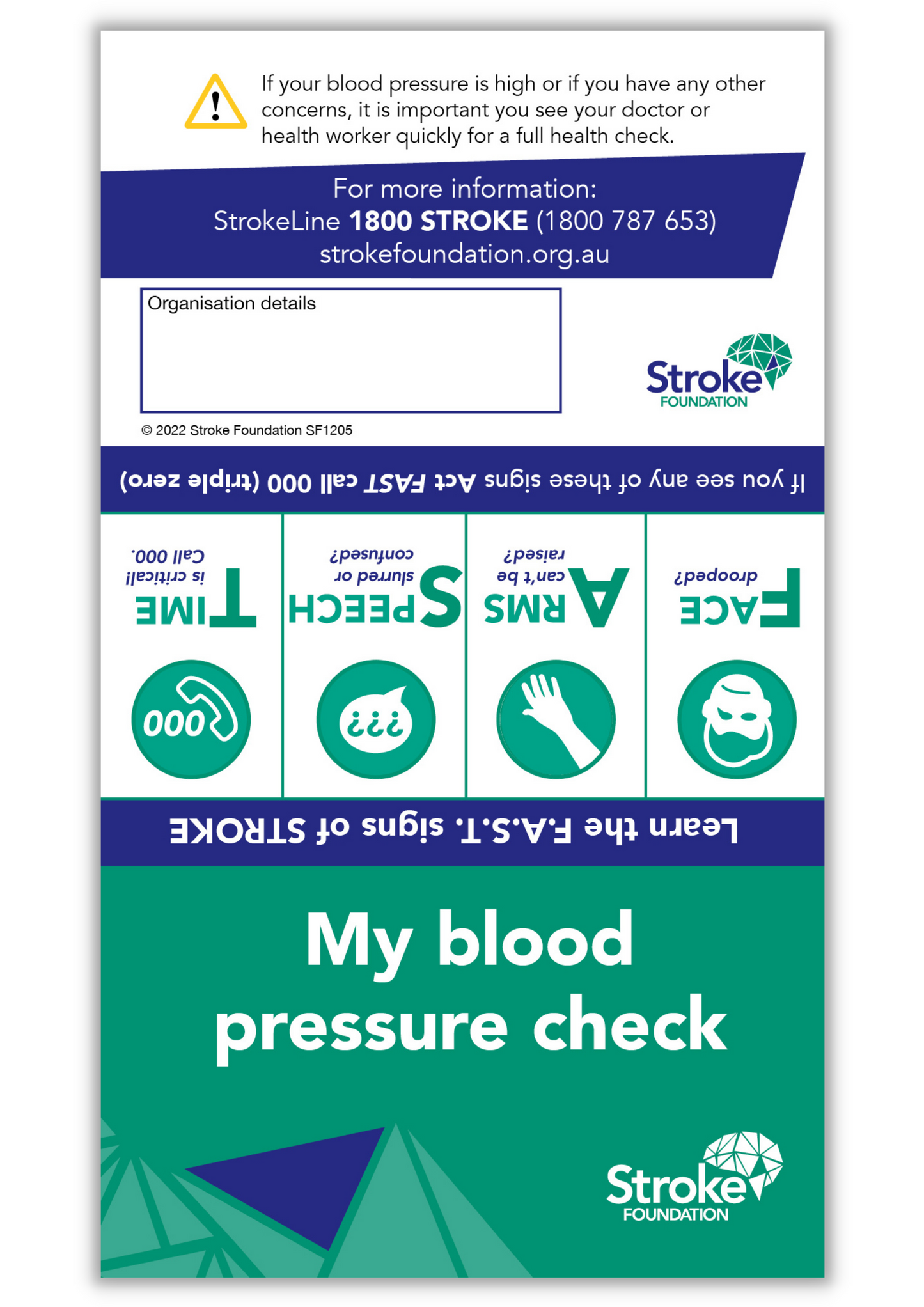 Blood Pressure Wallet Cards (50 pack)