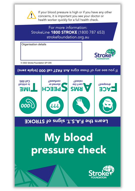 Blood Pressure Wallet Cards (50 pack)