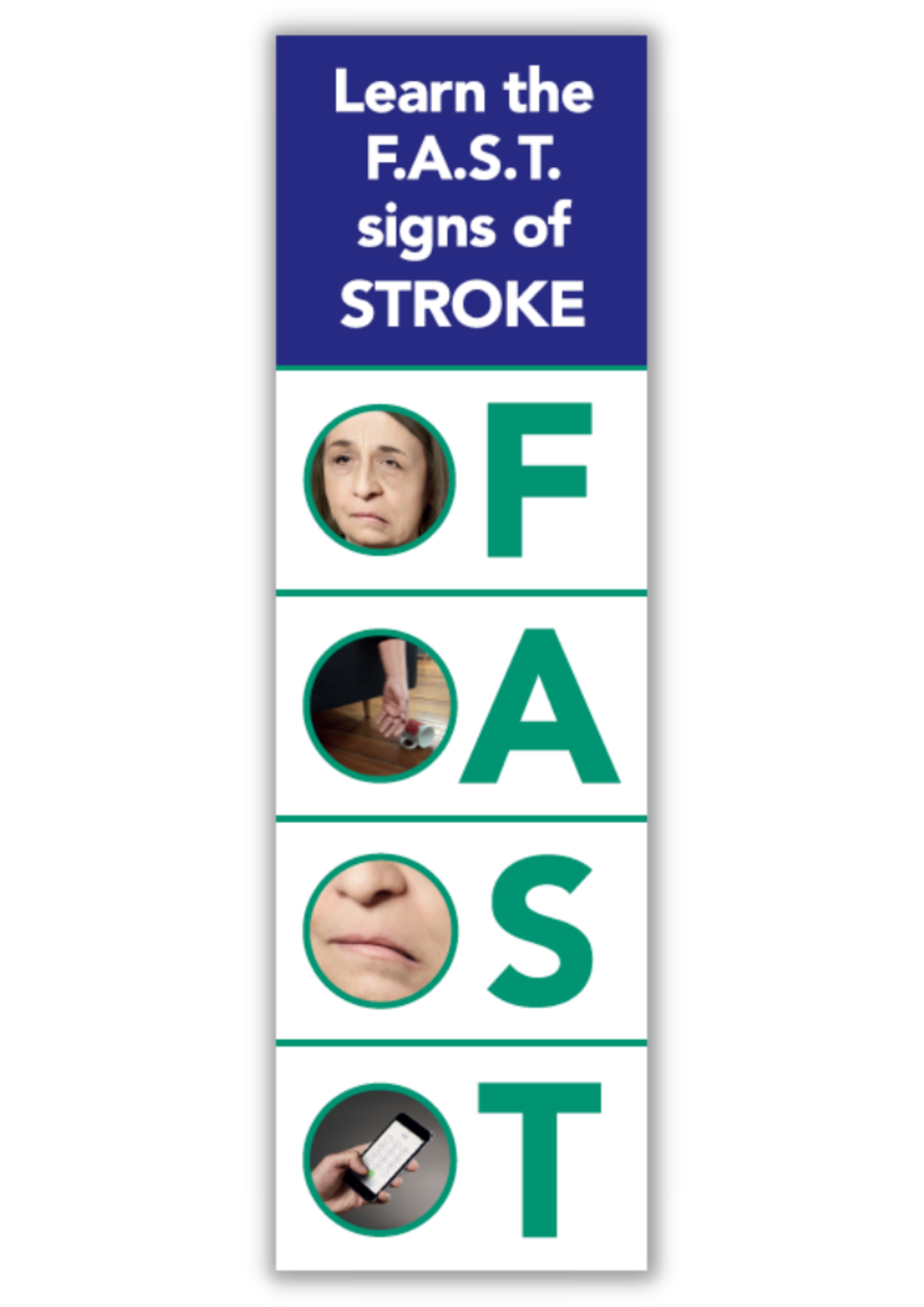 Fast Hand Out F.A.S.T. bookmark - Image version – Stroke Foundation Store