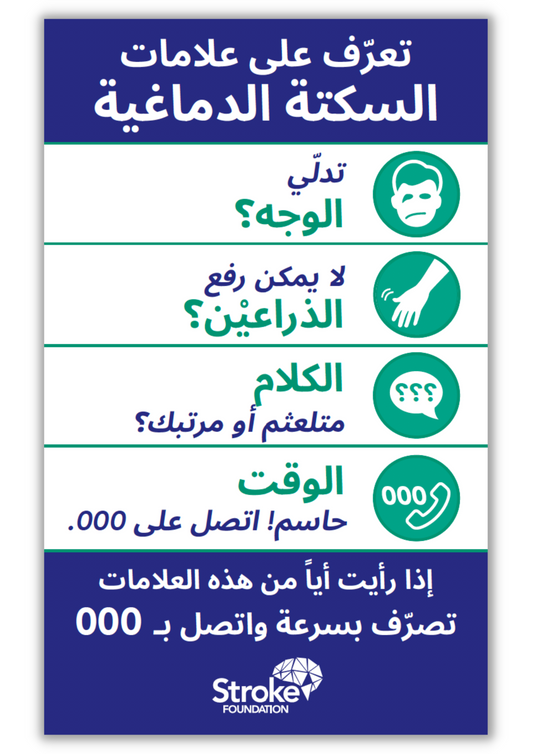 F.A.S.T. fridge magnets - العربية (Arabic) version (20 pack)