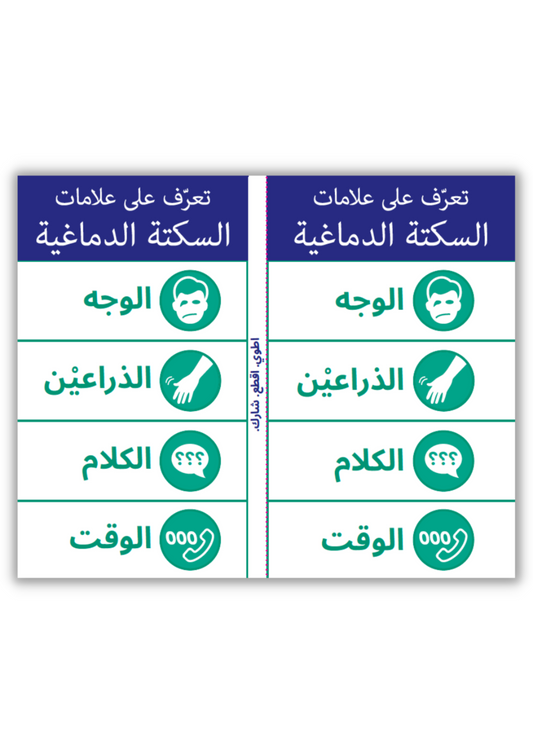 F.A.S.T. wallet cards - العربية (Arabic) version (100 pack)