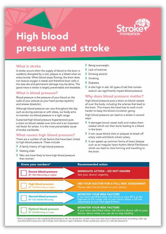 Fact sheet - High blood pressure and stroke