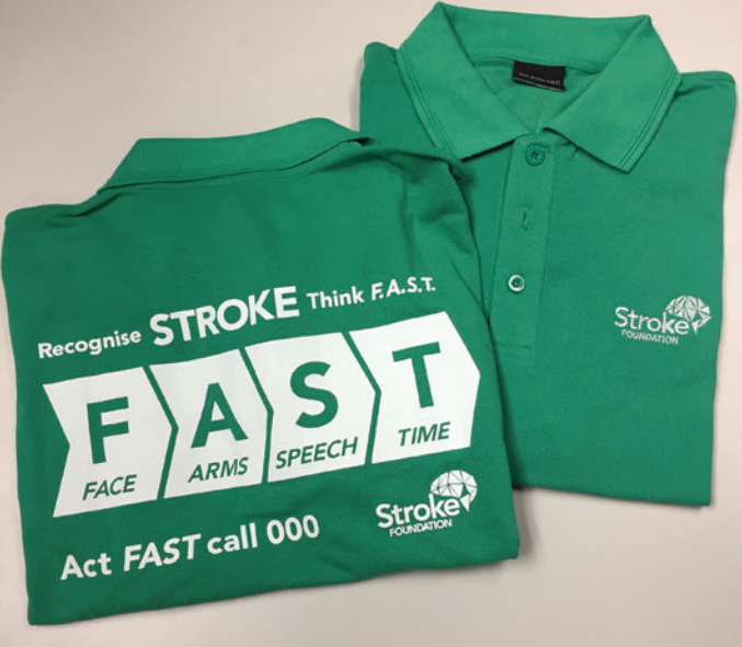 Green F.A.S.T. polo shirts